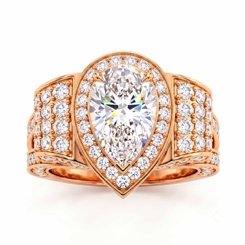  diamond Ring 14k Rose Gold