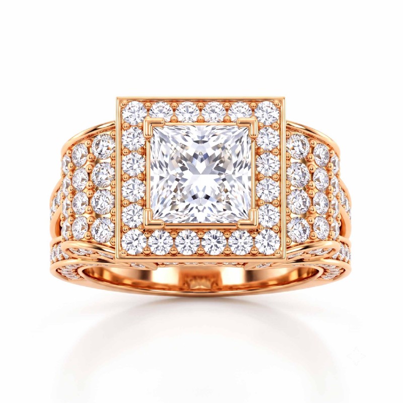  diamond Ring 14k Rose Gold