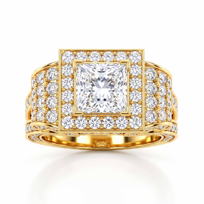 diamond Ring 14k Gold Yellow