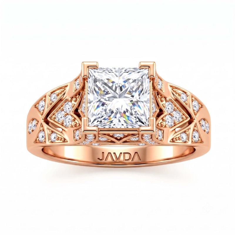  diamond Ring 14k Rose Gold