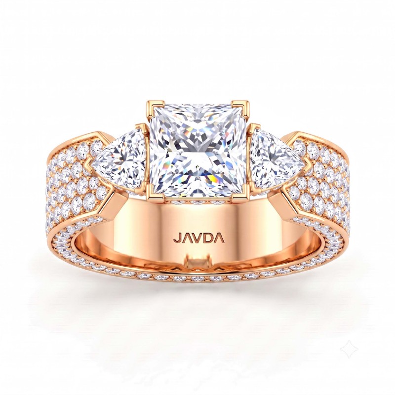  diamond Ring 14k Rose Gold
