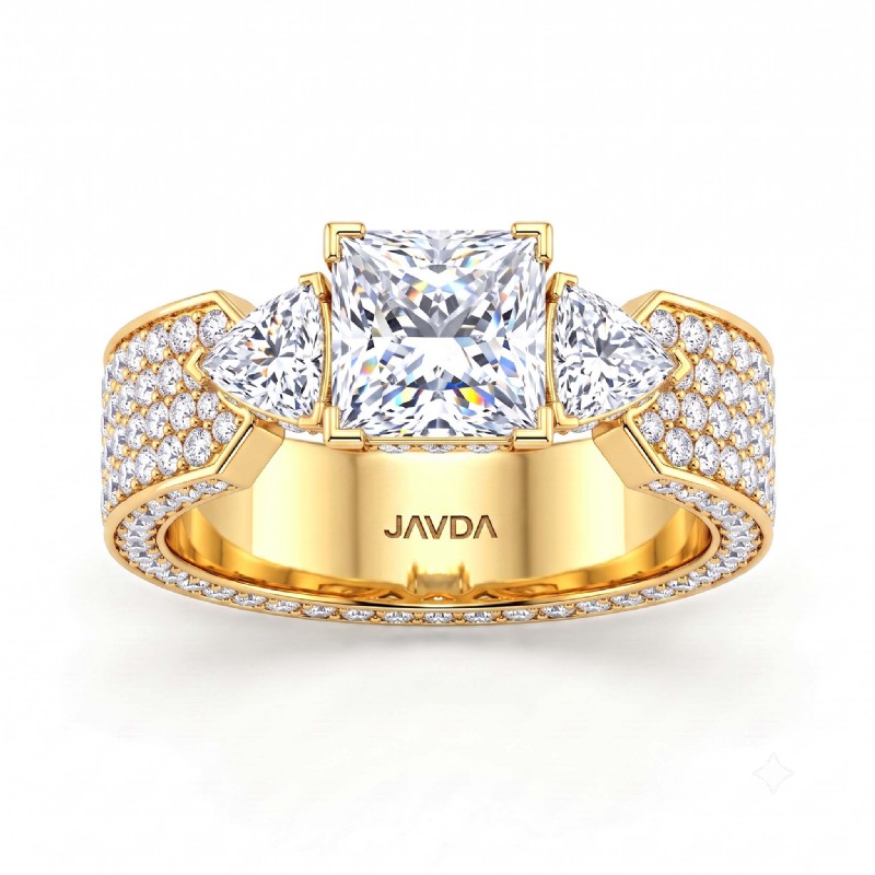  diamond Ring 14k Gold Yellow