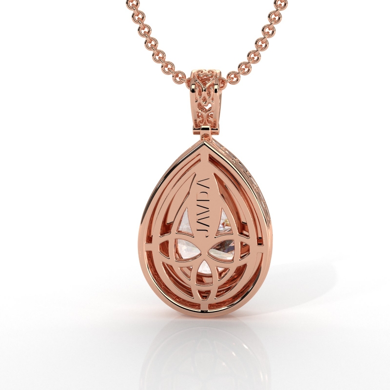  diamond Pendant 18k Rose Gold