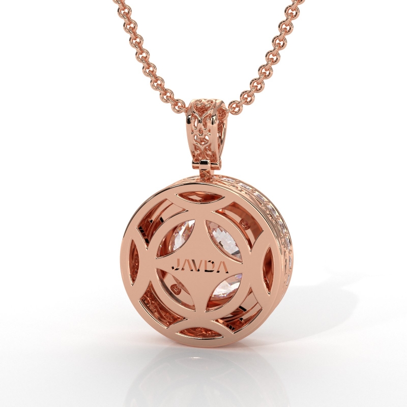  diamond Pendant 18k Rose Gold
