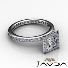 Halo Pave Setting Eternity diamond Ring 14k Gold White