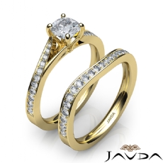 4 Prong Split Shank Bridal Set diamond Ring 18k Gold Yellow