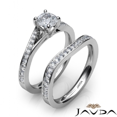 4 Prong Split Shank Bridal Set diamond Ring Platinum 950