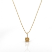 Prong Set Solitaire Round Semi Mount Diamond Bail Pendant 14k Yellow Gold 0.03Ct - javda.com 