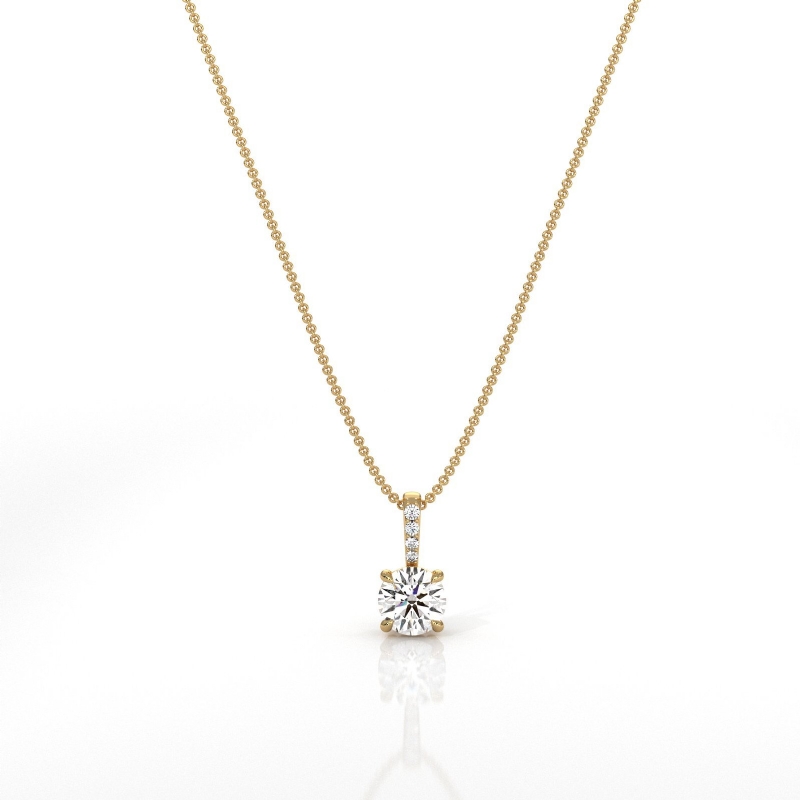  diamond Pendant 14k Gold Yellow