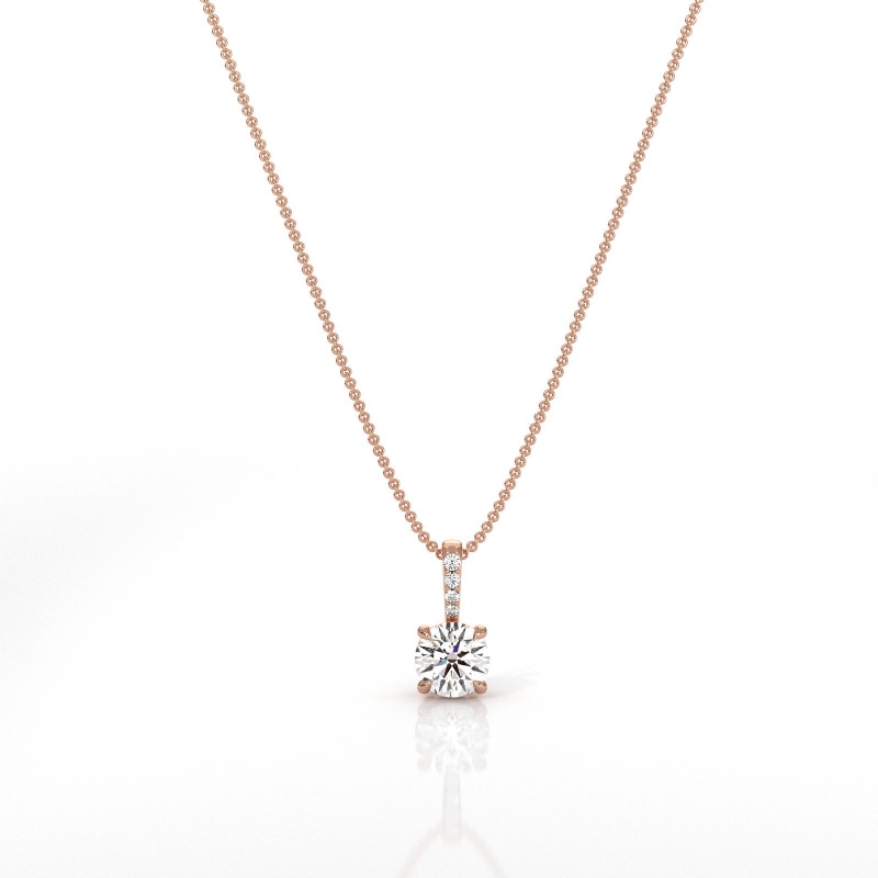  diamond Pendant 18k Rose Gold