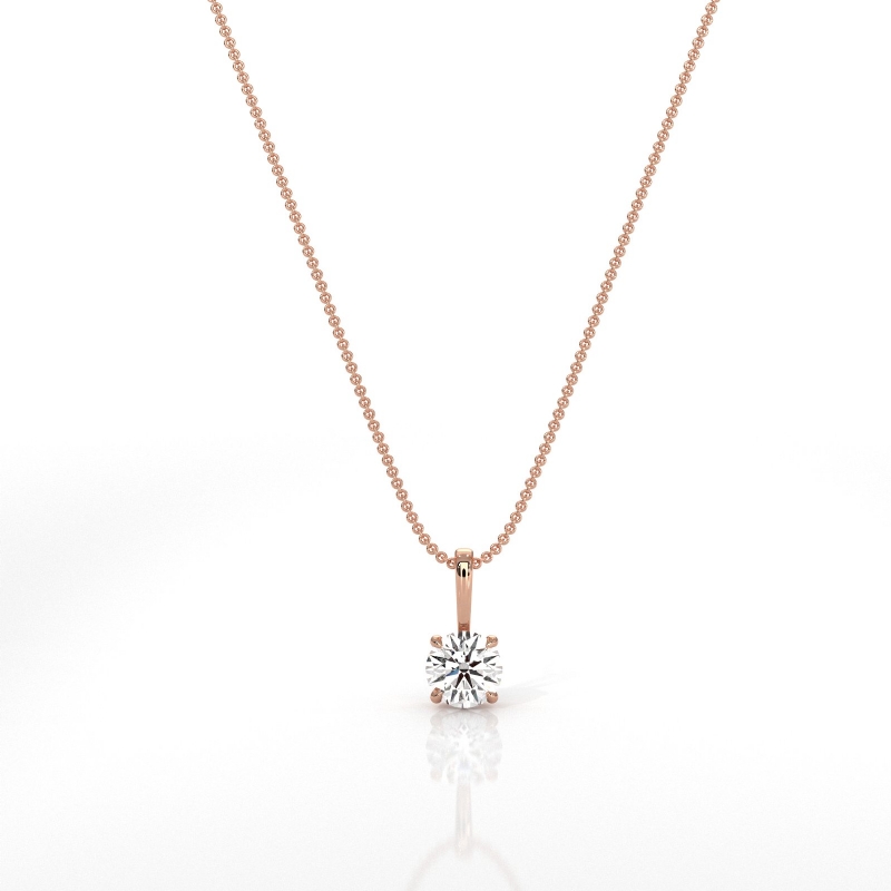  diamond Pendant 18k Rose Gold