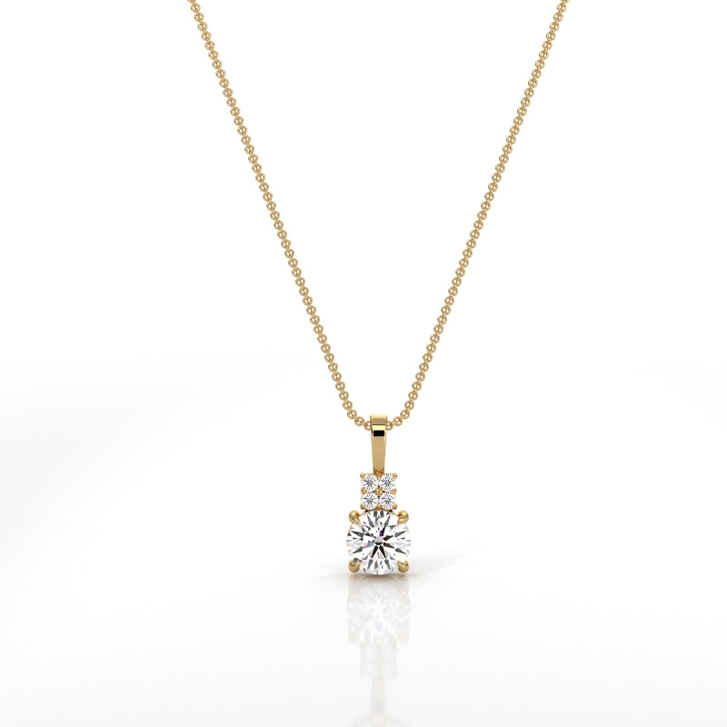  diamond Pendant 14k Gold Yellow