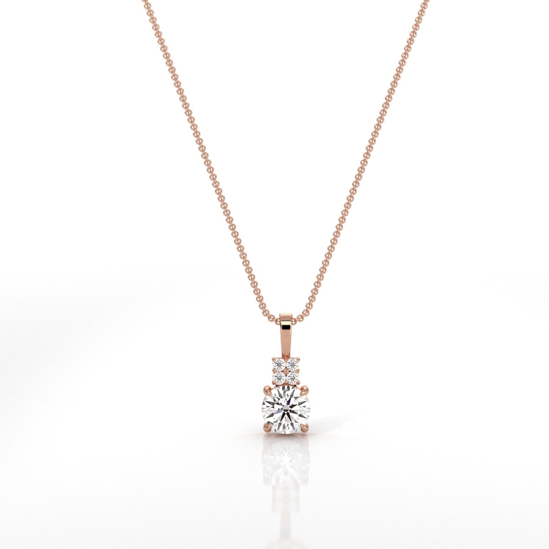  diamond Pendant 18k Rose Gold