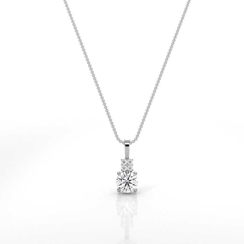  diamond Pendant 14k Gold White