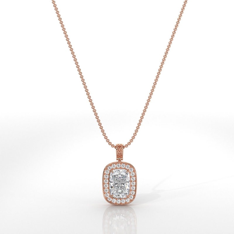  diamond Pendant 18k Rose Gold
