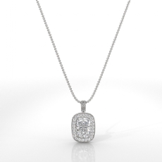  diamond Pendant 14k Gold White
