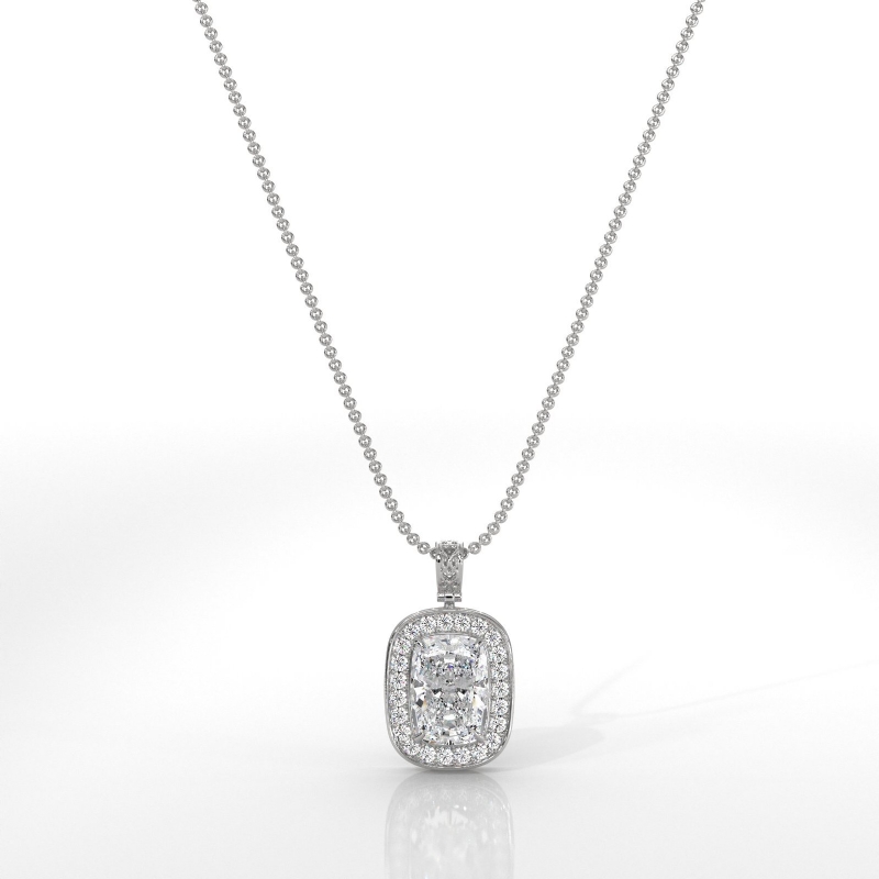  diamond Pendant 14k Gold White