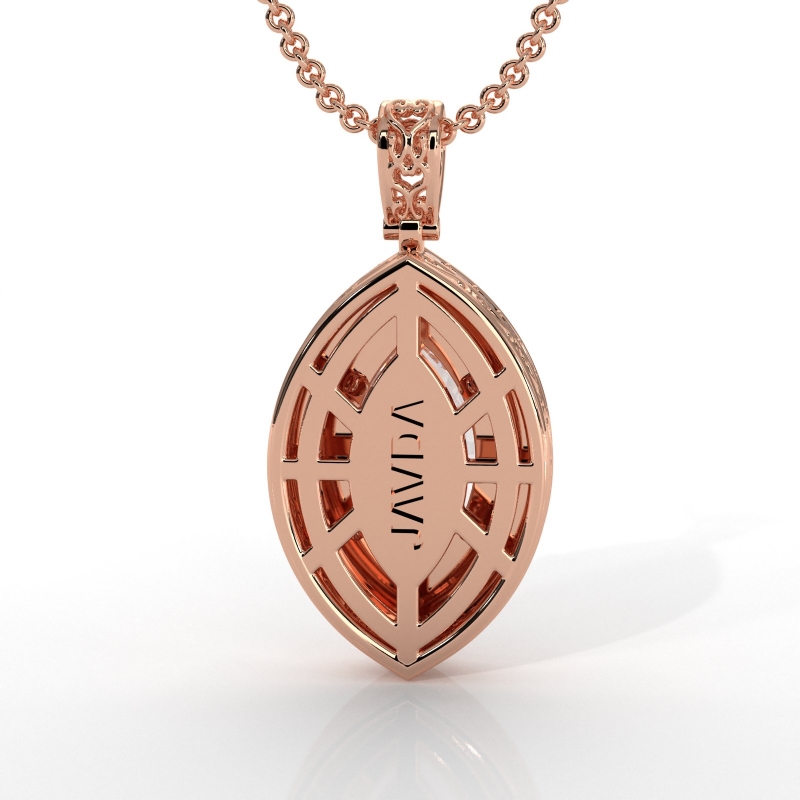  diamond Pendant 18k Rose Gold