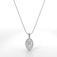  diamond Pendant 14k Gold White