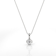  diamond Pendant 14k Gold White