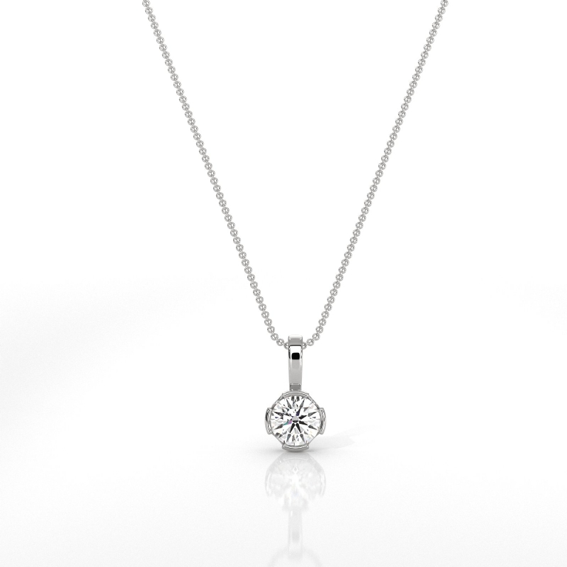  diamond Pendant 14k Gold White