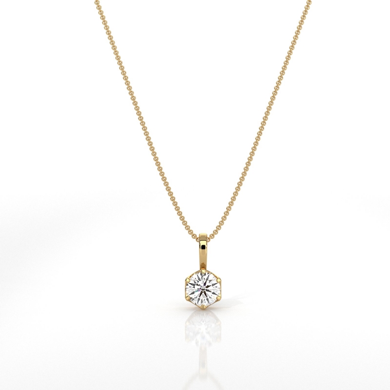  diamond Pendant 14k Gold Yellow