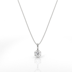  diamond Pendant 14k Gold White