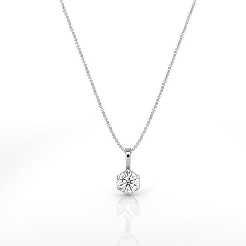  diamond Pendant 14k Gold White