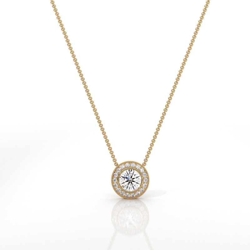  diamond Pendant 14k Gold Yellow