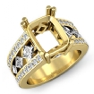 1.25Ct Princess Round Diamond Engagement Ring Radiant Semi Mount 14k Yellow Gold - javda.com 