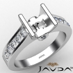 0.5Ct Wedding Diamond Women's Ring Bezel Setting 14k White Gold Emerald Semi Mount - javda.com 