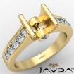 0.5Ct Wedding Diamond Women's Ring Bezel Setting 14k Yellow Gold Emerald Semi Mount - javda.com 