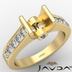 0.5Ct Wedding Diamond Women's Ring Bezel Set 14k Yellow Gold Princess Semi Mount - javda.com 