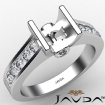 0.5Ct Wedding Diamond Women's Ring Bezel Set Platinum 950 Cushion Semi Mount - javda.com 