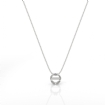 Solitaire U Cut Prong Round Semi Mount Floating Pendant in Platinum 950 - javda.com 