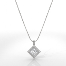  diamond Pendant 14k Gold White