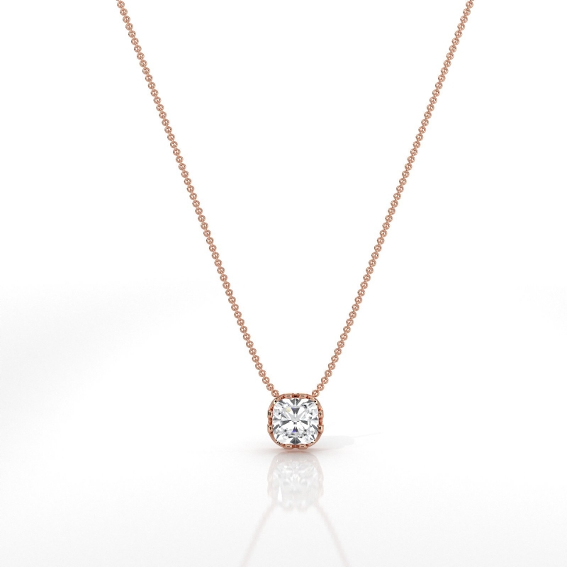  diamond Pendant 18k Rose Gold