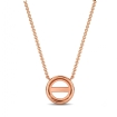 Solitaire Round Cut Bezel Set Gallery Semi Mount Pendant in 14k White Gold - javda.com 