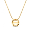 Solitaire U Cut Prong Round Semi Mount Floating Pendant in 14k Yellow Gold - javda.com 