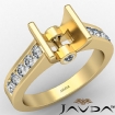 0.5Ct Wedding Diamond Women's Ring Bezel Setting 14k Yellow Gold Oval Semi Mount - javda.com 