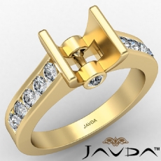 Wedding Diamond Women's Ring Bezel Setting 14k Gold Yellow Oval Semi Mount (0.5Ct. tw.)