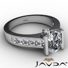 High Quality Channel Bezel Set diamond Ring 18k Gold White