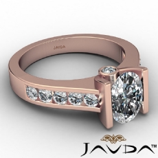 High Quality Channel Bezel Set diamond Ring 18k Rose Gold