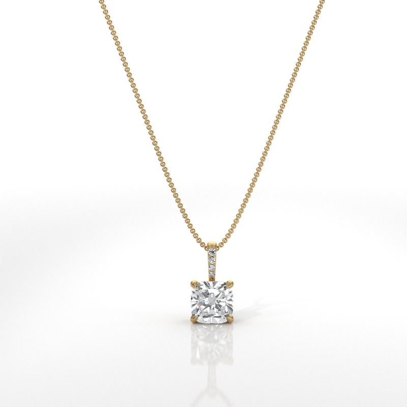  diamond Pendant 14k Gold Yellow