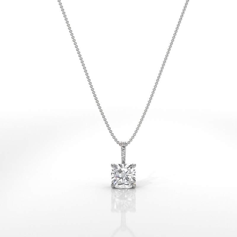  diamond Pendant 14k Gold White