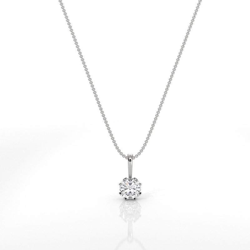  diamond Pendant 14k Gold White