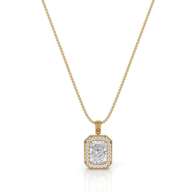  diamond Pendant 14k Gold Yellow