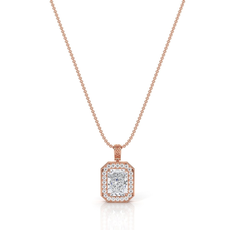  diamond Pendant 18k Rose Gold