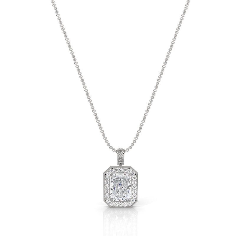  diamond Pendant 14k Gold White