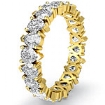 Pear Diamond Prong Set Eternity Women's Wedding Band Ring 14k Gold Yellow 5.5Ct